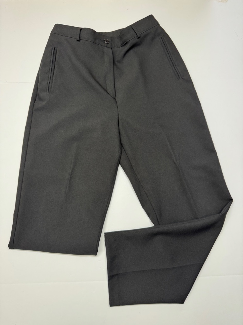 Alia Pants Womens 12 Black High Rise Pull On Elastic Waist Straight Career Pants